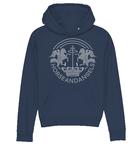 Pferde Hoodie Damen mit silbernen Strass - Flügeln - HORSEANDANGELS