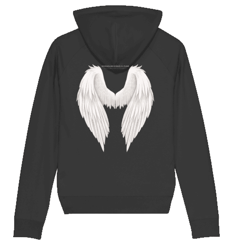 Pferde Hoodie Damen mit silbernen Strass - Flügeln - HORSEANDANGELS