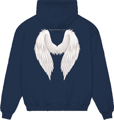 Pferde Hoodie Unisex mit silbernen Strass - Flügeln - HORSEANDANGELS