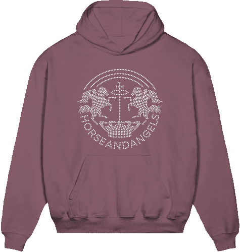 Pferde Hoodie Unisex mit silbernen Strass - Flügeln - HORSEANDANGELS