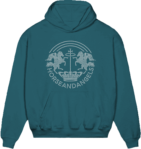 Pferde Hoodie Unisex mit silbernen Strass - Flügeln - HORSEANDANGELS