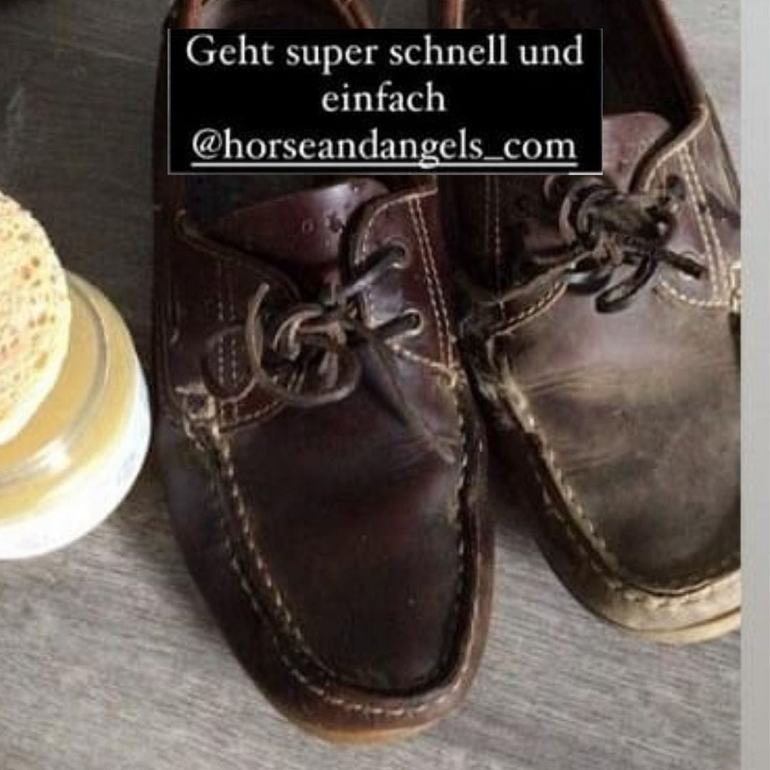 Lederbalsam mit echtem Bienenwachs und Sattelseife mit Schwamm SET - HORSEANDANGELS