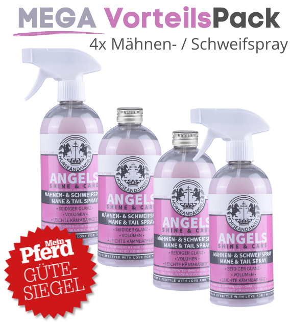 Mähnenspray für Pferde – Glänzendes Fell, langanhaltende Kämmbarkeit & Mandelblütenduft - HORSEANDANGELS