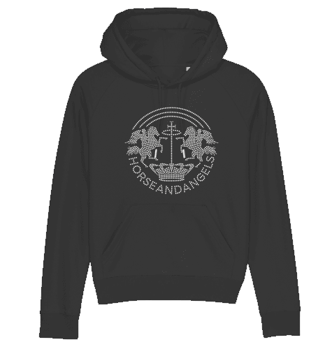 Pferde Hoodie Damen mit silbernen Strass - HORSEANDANGELS