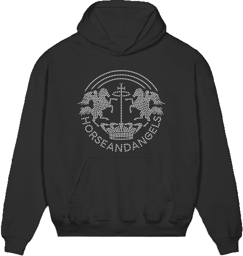 Pferde Hoodie Unisex mit silbernen Strass - Flügeln - HORSEANDANGELS
