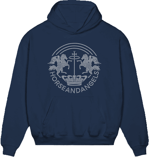 Pferde Hoodie Unisex mit silbernen Strass - Flügeln - HORSEANDANGELS