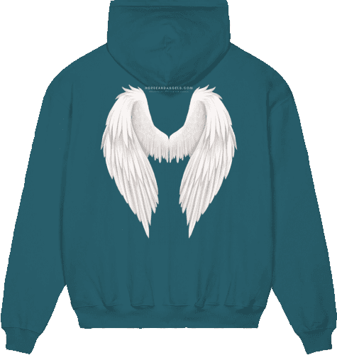 Pferde Hoodie Unisex mit silbernen Strass - Flügeln - HORSEANDANGELS