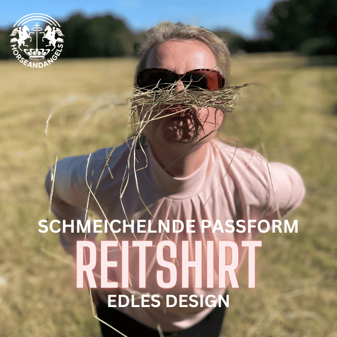 Reitbluse - Reitshirt langarm Damen mit Strass "Rose Elegance" - HORSEANDANGELS